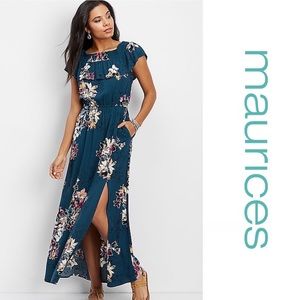 Maurices Floral Print Maxi Dress